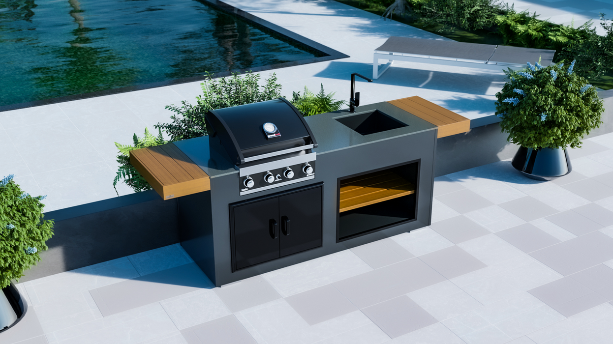 Outdoor Kitchen GrandHall G3 + Sink + Premium Cover - 2M