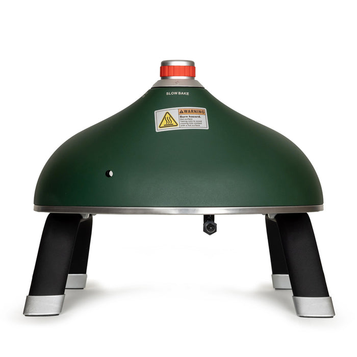 DeliVita Diavolo Gas Fired Pizza Oven in Green + FREE Organic Turmeric Pizza Dough Pack of 12