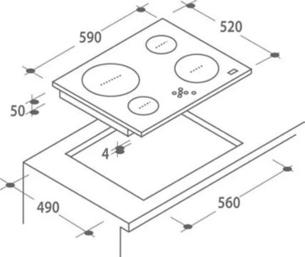 Haier HAISJ64MC 60cm 4 Zone Wi-Fi Induction Hob