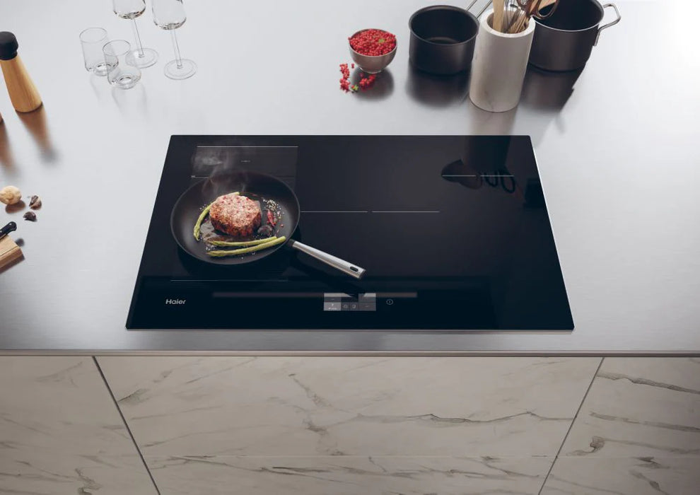 Haier HAMTSJ86TFTCF/1 80cm Half Flex Induction Hob with WIFI, Touch Colour Touch Control Interface