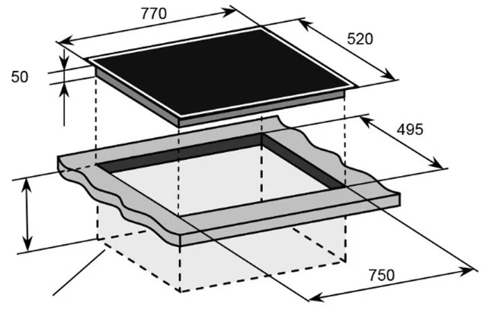 Haier HAMTSJ86MC/1 77cm 6 VariCook WIFI Induction Hob