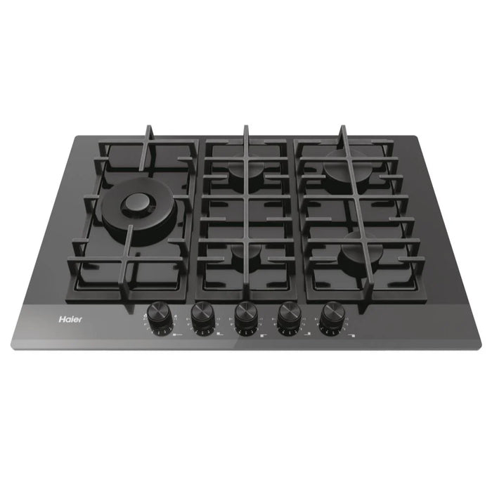 Haier HAVG7WL4HB 75cm 5 Zone Gas on Glass Hob