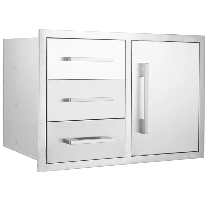 Solid Triple access drawer and single access door combo