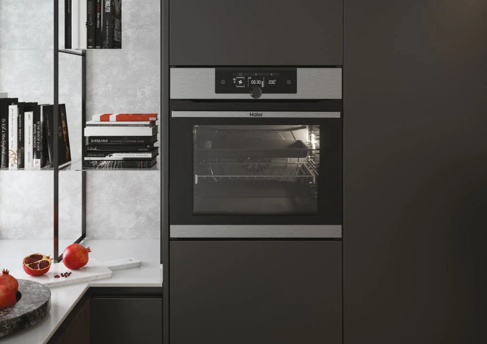 Haier HWO60SM2F9XH Series 2 I-Turn Built-In WIFI Oven with Pyrolytic & Steam Cleaning