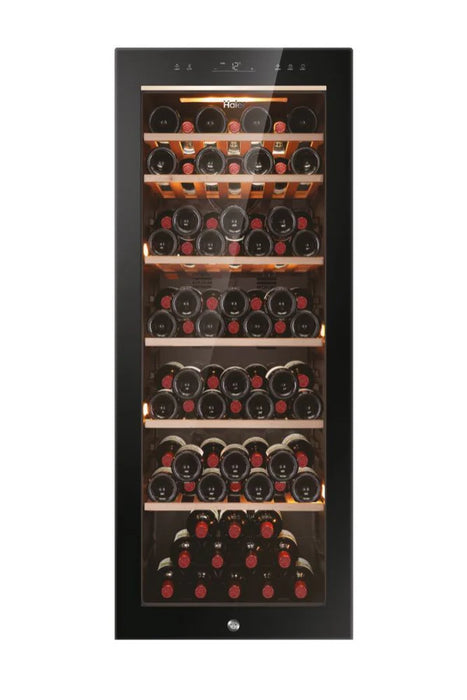 Haier HWS84GNF 50cm Freestanding 84 Bottle Wine Fridge with LED Light