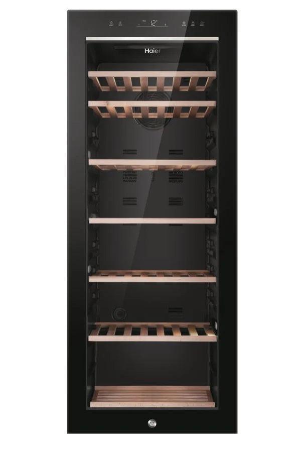 Haier HWS84GNF 50cm Freestanding 84 Bottle Wine Fridge with LED Light