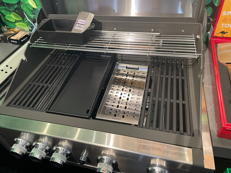 GrandPro Outdoor Kitchen with Elite Pro 4 Burner BBQ, Fridge, Sink and WaterFall - 3.4m