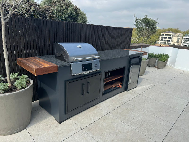 Grillandia Outdoor Kitchen Land Mann Electric Grill, Fridge and Weather Cover - 2.5M