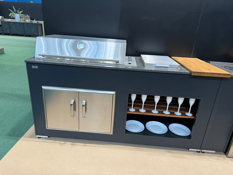 Grillandia Outdoor Kitchen with Beefeater 6 Burner, Fridge, Sink and Weather Cover