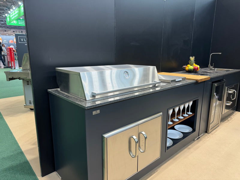 Grillandia Outdoor Kitchen with Beefeater 6 Burner, Fridge, Sink and Weather Cover