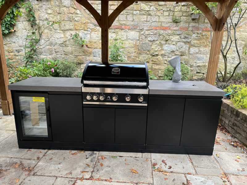 GrandPro Outdoor Kitchen Maxim 5 Burner, Fridge and Sink - 2.6m