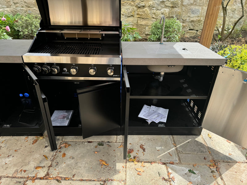GrandPro Outdoor Kitchen Maxim 5 Burner, Fridge and Sink - 2.6m