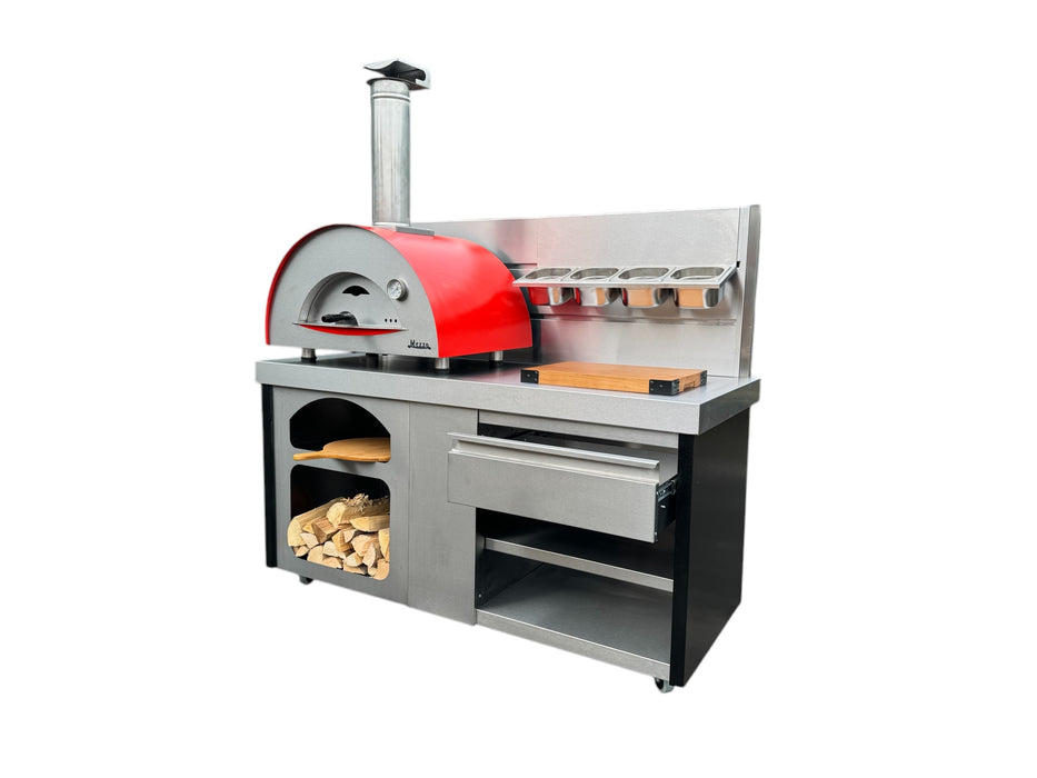 Vision Outdoor Open Shelve Pizza Ovens Station