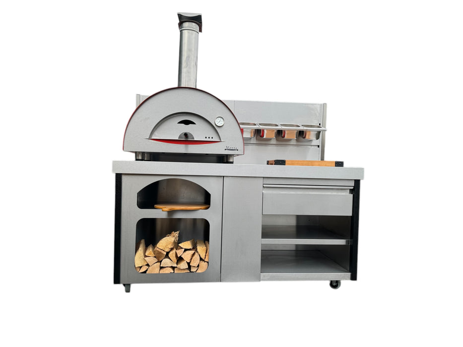 Vision Outdoor Open Shelve Pizza Ovens Station