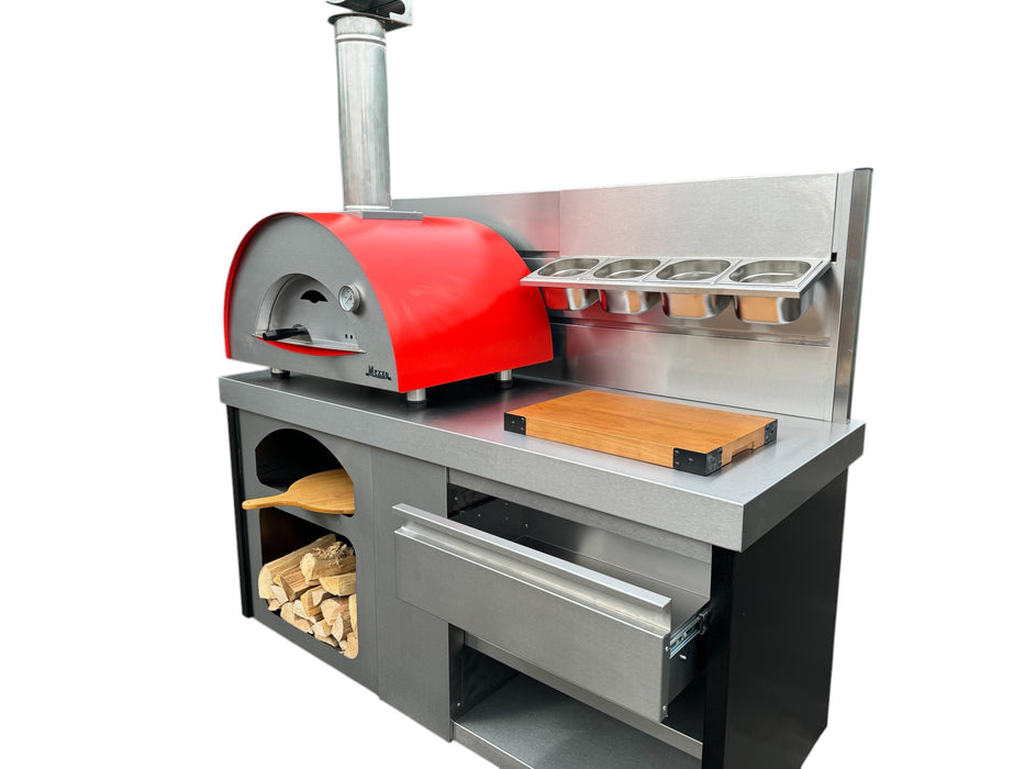 Vision Outdoor Open Shelve Pizza Ovens Station