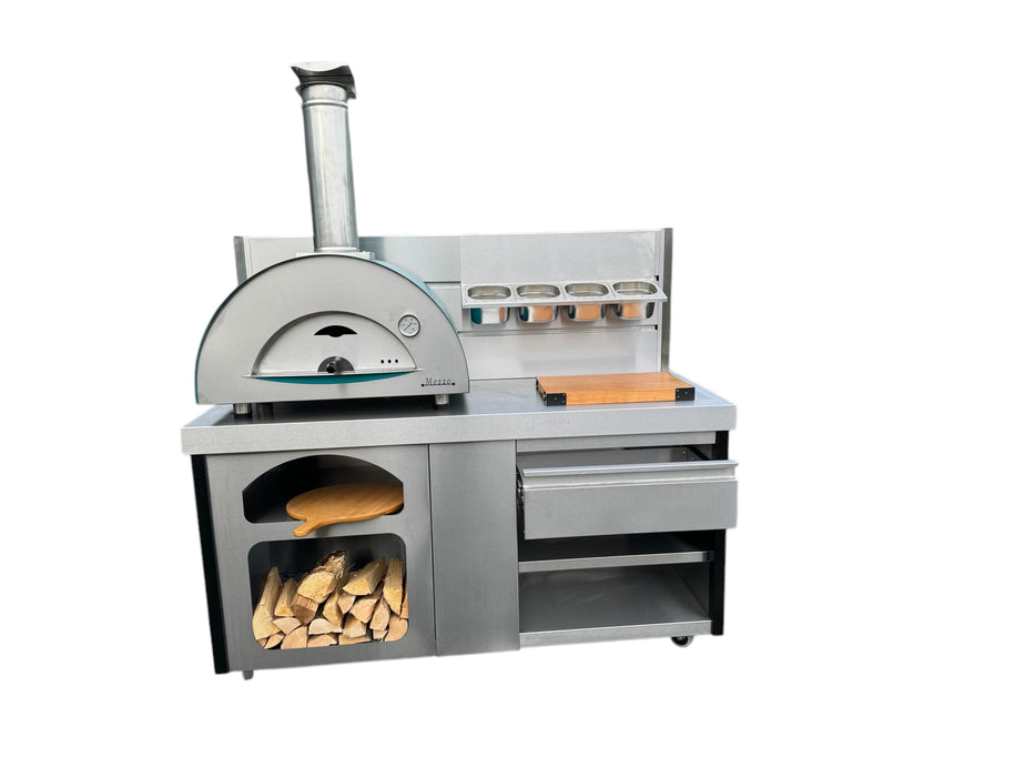 Vision Outdoor Open Shelve Pizza Ovens Station