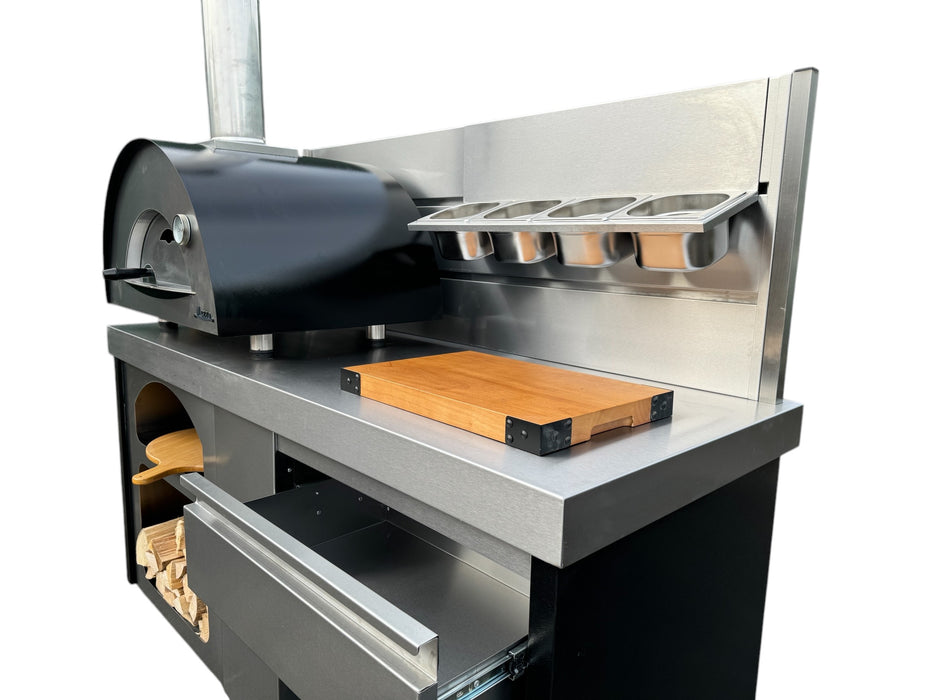 Vision Outdoor Open Shelve Pizza Ovens Station