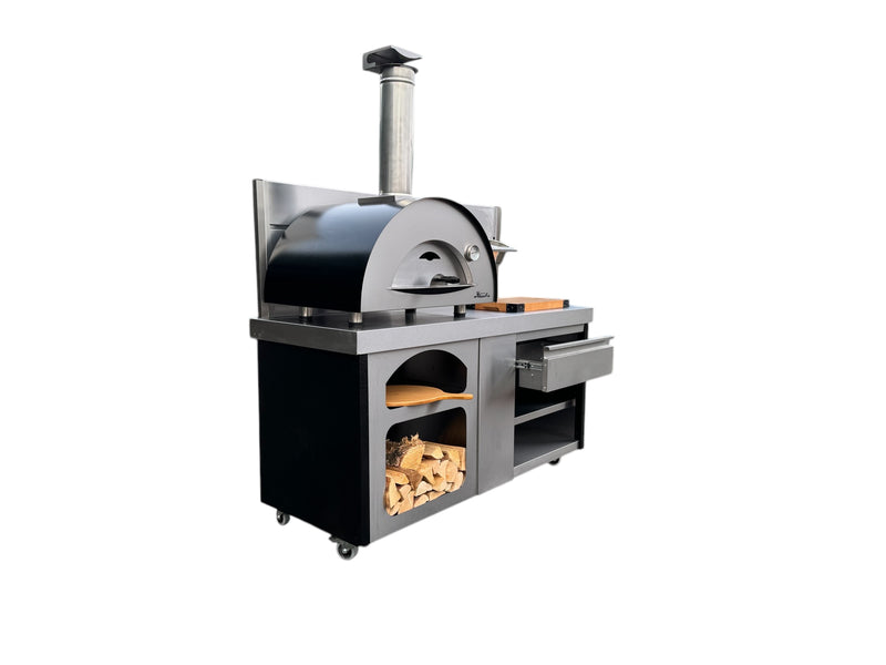 Vision Outdoor Open Shelve Pizza Ovens Station