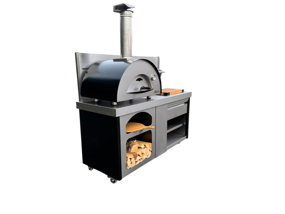 Vision Outdoor Open Shelve Pizza Ovens Station