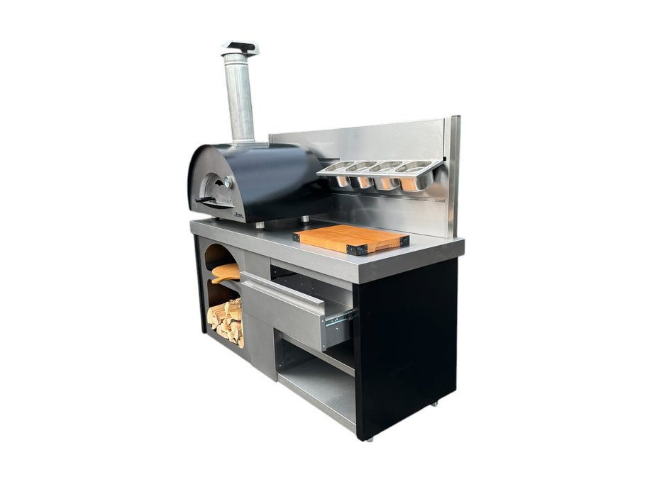 Vision Outdoor Open Shelve Pizza Ovens Station