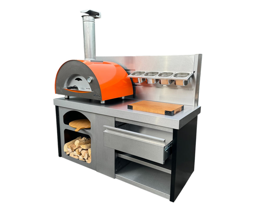 Vision Outdoor Open Shelve Pizza Ovens Station