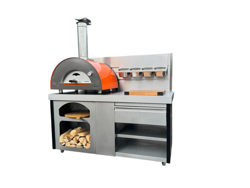 Vision Outdoor Open Shelve Pizza Ovens Station