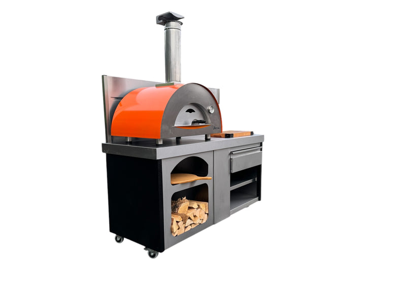 Vision Outdoor Open Shelve Pizza Ovens Station
