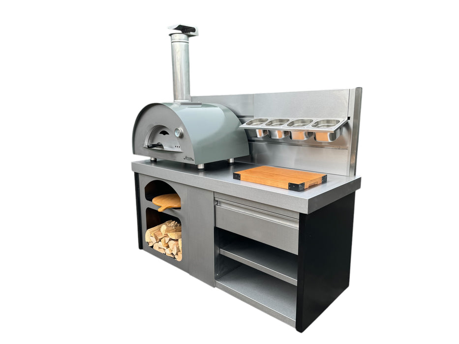 Vision Outdoor Open Shelve Pizza Ovens Station