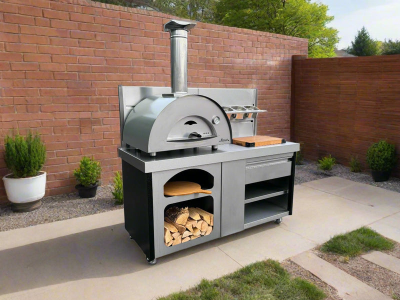 Vision Outdoor Open Shelve Pizza Ovens Station