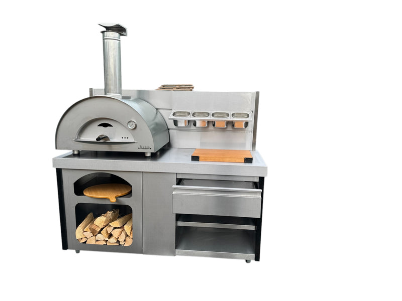 Vision Outdoor Open Shelve Pizza Ovens Station