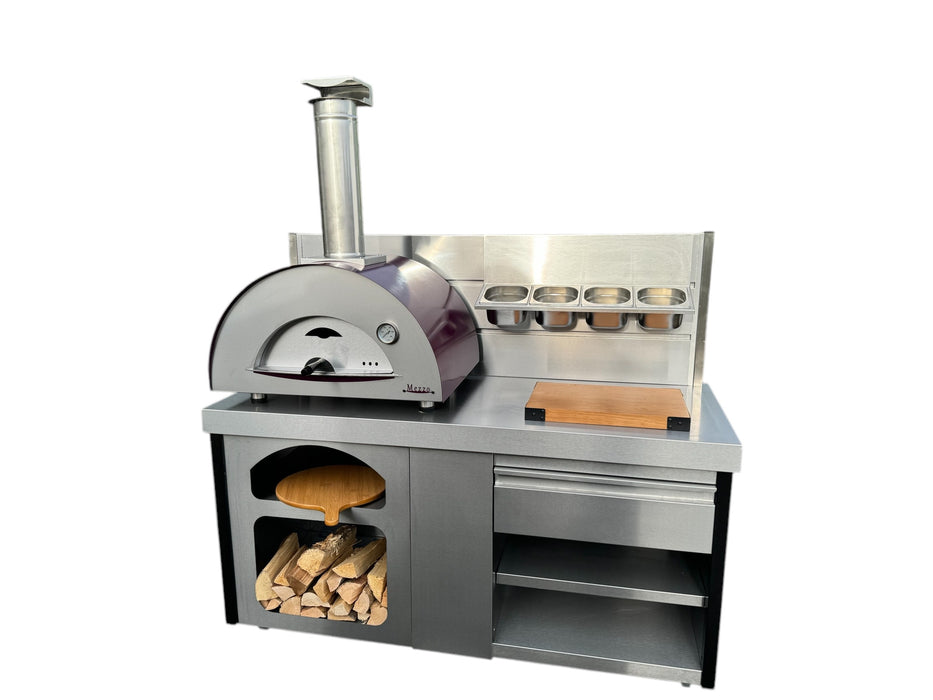 Vision Outdoor Open Shelve Pizza Ovens Station