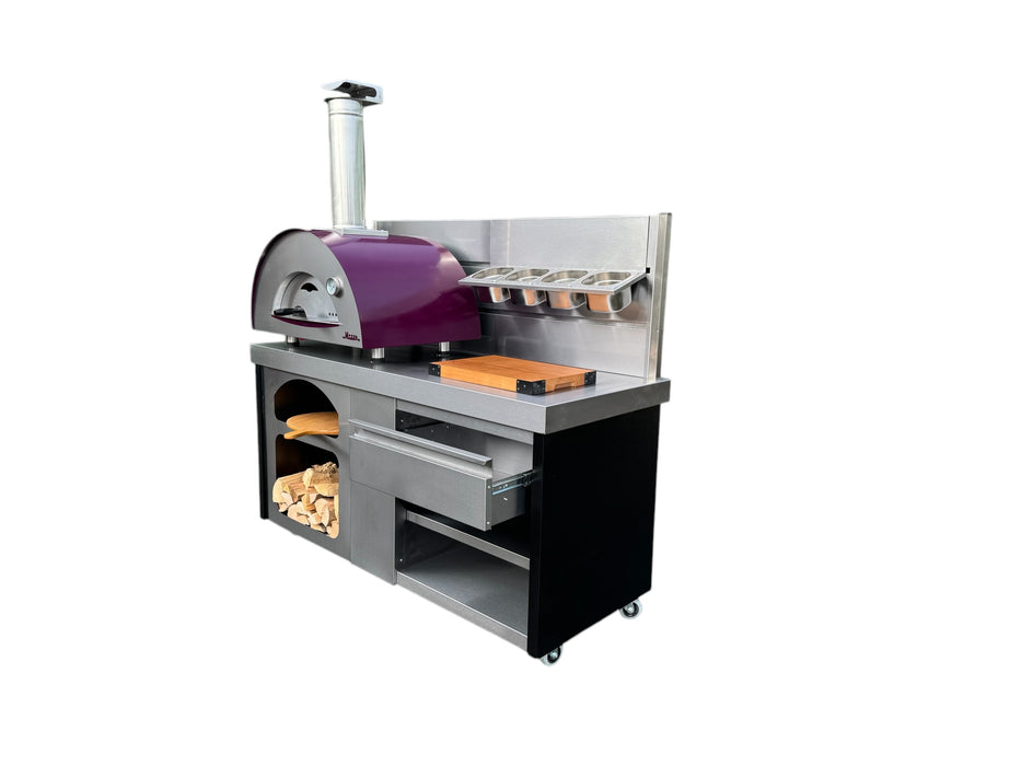 Vision Outdoor Open Shelve Pizza Ovens Station