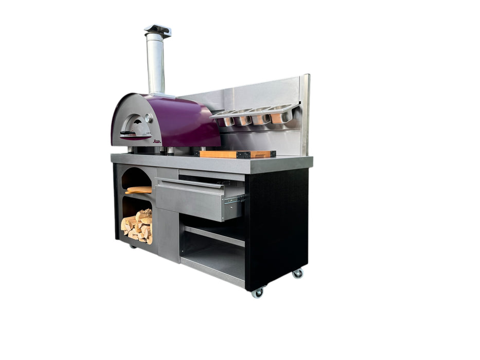 Vision Outdoor Open Shelve Pizza Ovens Station