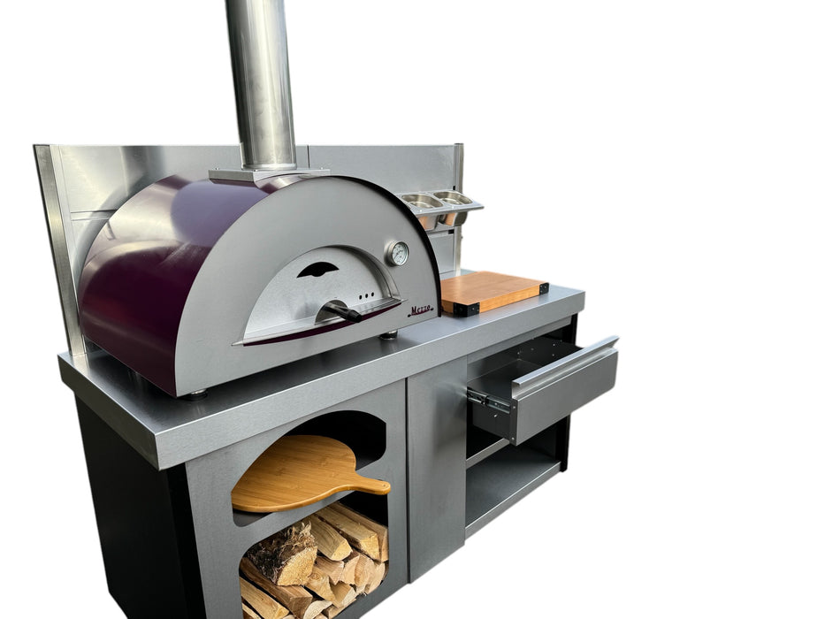 Vision Outdoor Open Shelve Pizza Ovens Station