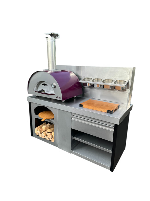 Vision Outdoor Open Shelve Pizza Ovens Station