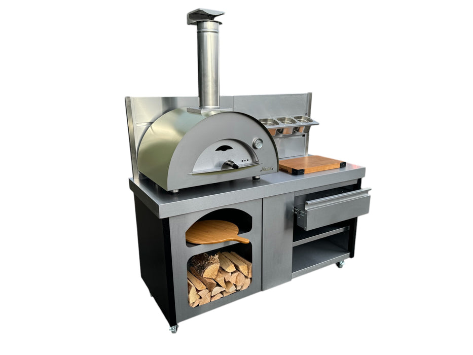 Vision Outdoor Open Shelve Pizza Ovens Station