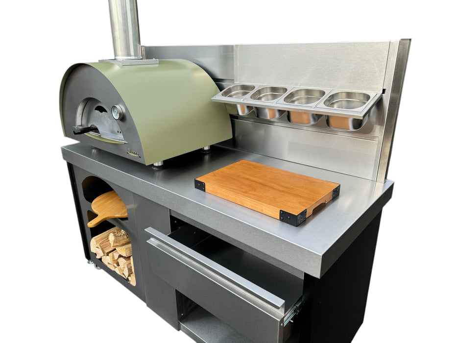 Vision Outdoor Open Shelve Pizza Ovens Station
