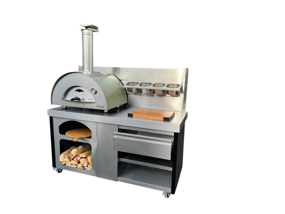 Vision Outdoor Open Shelve Pizza Ovens Station