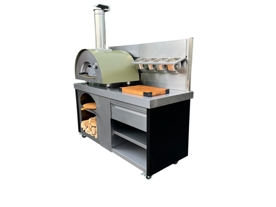 Vision Outdoor Open Shelve Pizza Ovens Station