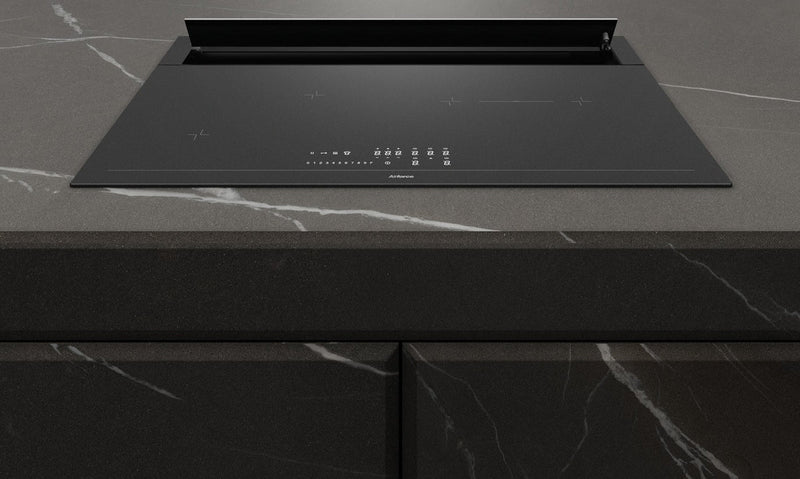 Airforce Slim Petra Filtering 80cm On-Board Motor with Rear Downdraft Full Matt Glass Finish