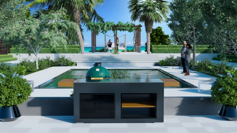 Grillandia Outdoor Kitchen Large or XL Green Egg and Weather Cover - 2M