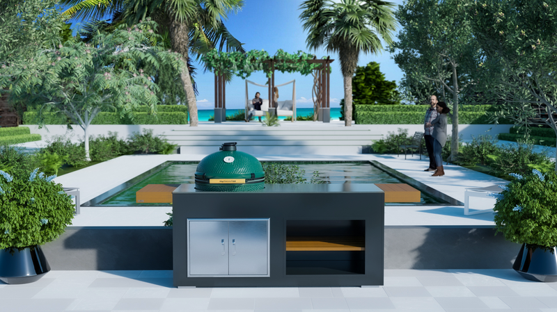 Grillandia Outdoor Kitchen XL Green Egg and Weather Cover - 2M