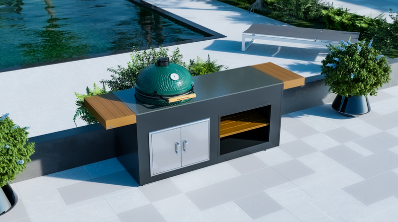 Grillandia Outdoor Kitchen XL Green Egg and Weather Cover - 2M