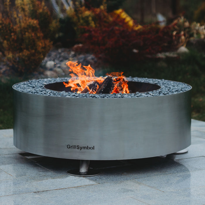 GrillSymbol stainless steel fire bowl Luna-Silver ∅ 119 cm