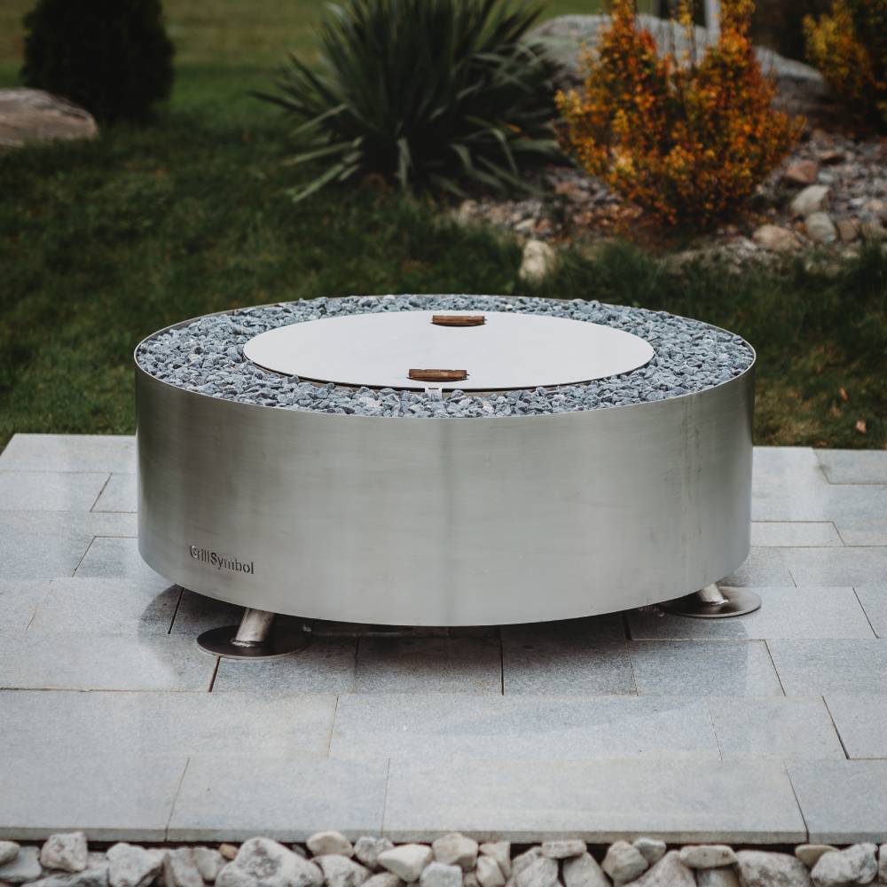 GrillSymbol stainless steel fire bowl Luna-Silver ∅ 119 cm