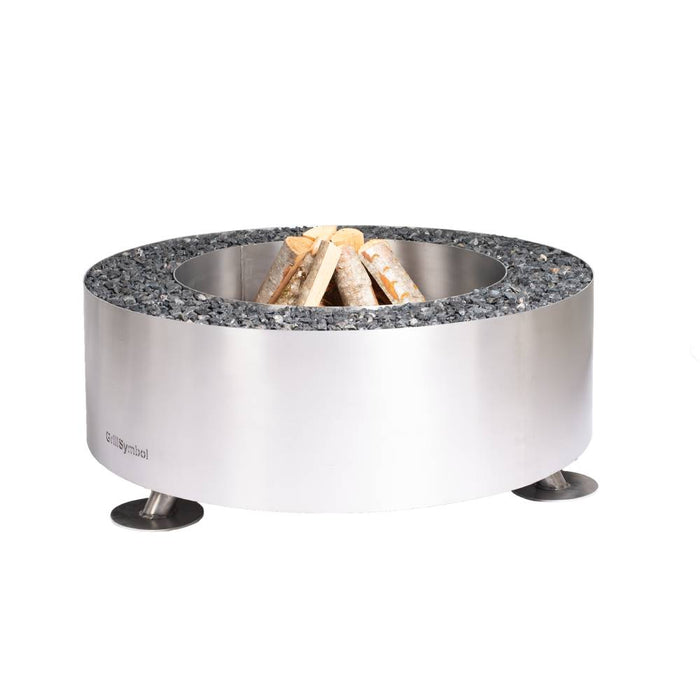 GrillSymbol stainless steel fire bowl Luna-Silver ∅ 119 cm