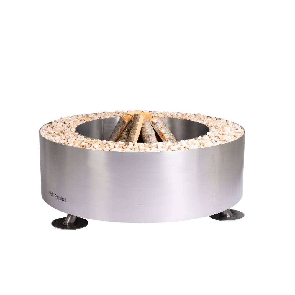 GrillSymbol stainless steel fire bowl Luna-Silver ∅ 119 cm