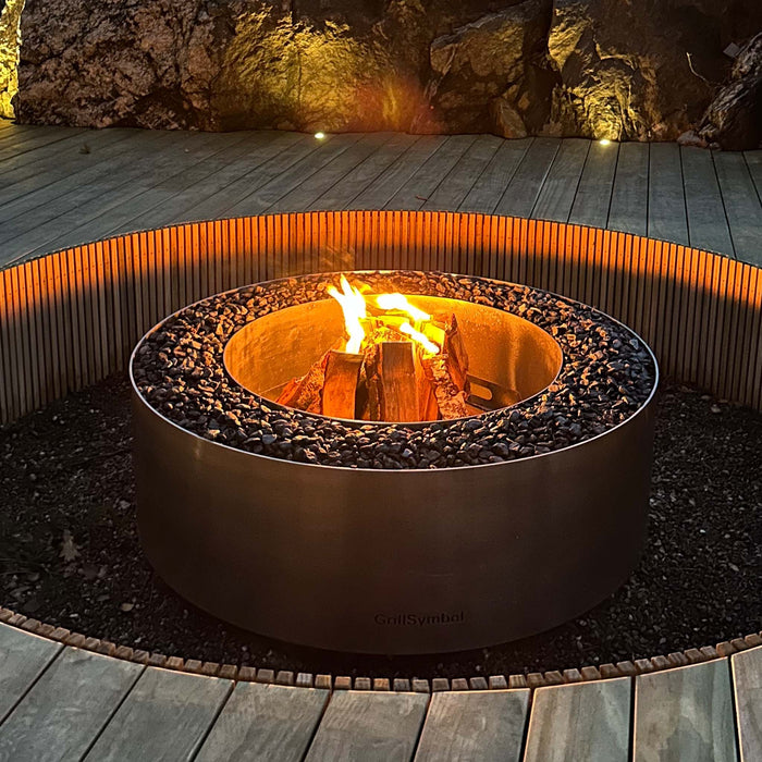 GrillSymbol stainless steel fire bowl Luna-Silver ∅ 119 cm