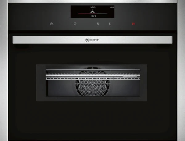 NEFF N90 Built-In Compact Oven with Microwave Function - 45cm Stainless Steel (C28MT27N1)