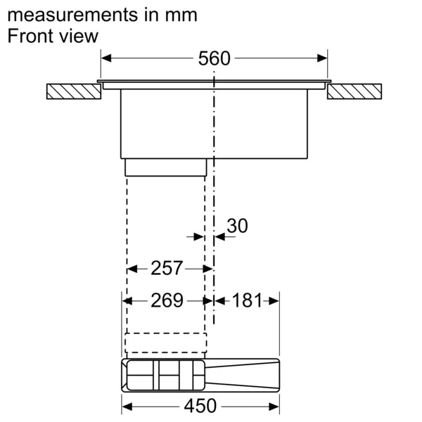 N50 Induction Hob with Integrated Extraction - 60cm Surface Mount (No Frame)